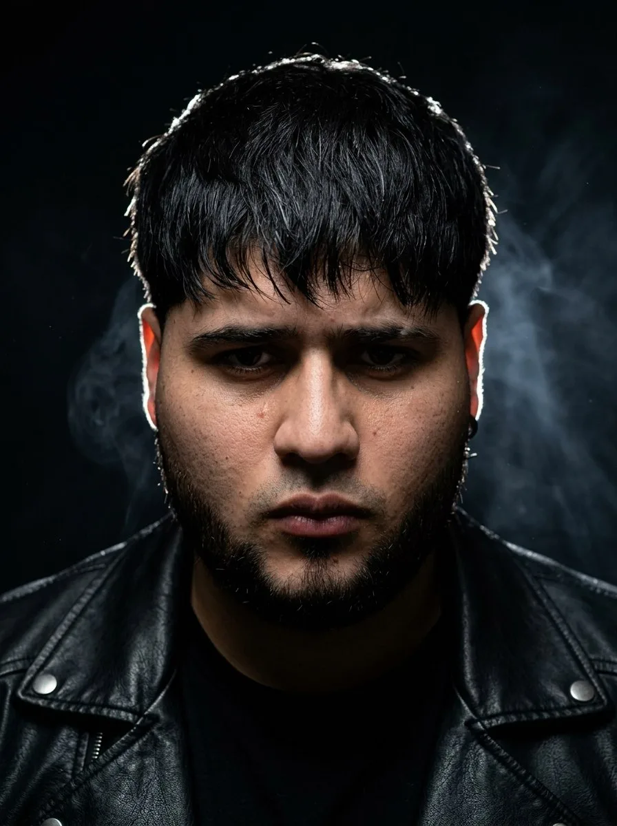 cinematic studio portrait